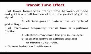 (Refer Slide Time: 04:39) So, that is why we will discuss them in a bit more detail. Transit time effect what is transit time effect.