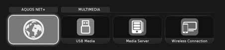 TV Menu Operation APPLICATIONS MENU USB mode and media server The USB media and the media server offer the playback of various different types of content