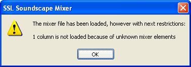 Open [Ctrl]+[O] Clicking Open calls up a standard Windows dialog box which can be used to open a mixer file stored on the PC. The default path for mixer files is C:\Soundscape\Mix\ssMixer.