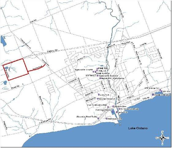 Fig. 3. Major Remediation Sites in Port Hope The Port Hope Project is conducted in three distinct phases: 1.