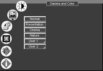 Operating the VP-724DS Seamless Switcher / Scaler 7.3.2 Controlling the Gamma and Color Figure 13 illustrates the Gamma and Color Screen.