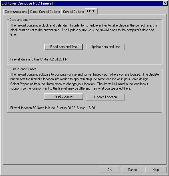 The dialog contains explanations of what the buttons do. Controlling the Firewall using the Visual Programmer The Visual Programmer contains a special element for controlling the Firewall.
