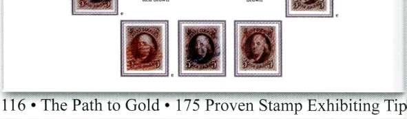I have since read Tip 99 in Steven Zwillinger s book The Path to Gold: 175 Proven Stamp Exhibiting Tips, where he shows a