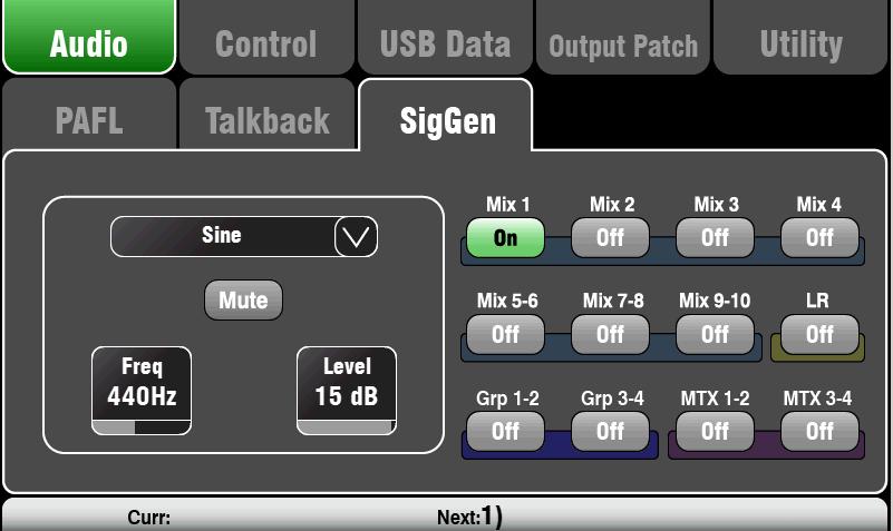 8.2 Audio Setup Talkback Set up and assign Talkback to talk to the musicians via their monitors, or make announcements via the house (PA) mix: HPF Dial in the High Pass Filter to remove low frequency