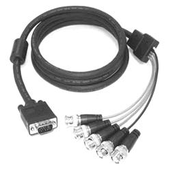 Intelix manufactures adaptor cables to convert an HD15 connector to component video, composite video, and Y/C