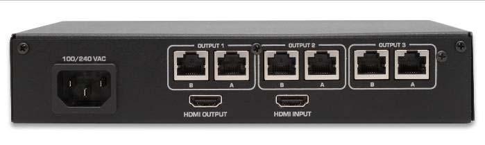 1080i/720P on 2 Cat6 cables Local HDMI output for direct connection to a local display Built-in power supply with standard