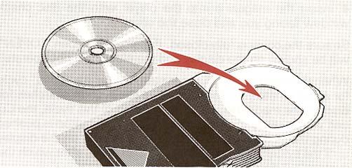 When you push the OPEN button of the player, the cover opens and the magazine containing discs is ejected.