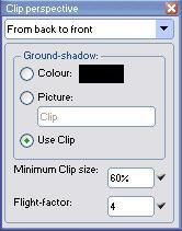 The simplest example of this is filling a shadow with the Clip itself. This means that your original Clip will be visible on the surface of the shadow mask. Fig.