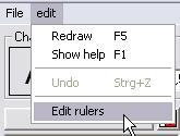 However, you can change these rulers according to your needs and insert additional lines for orientation. Do this by selecting the Edit Rulers command in the Edit menu. Fig.