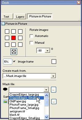 Fig. Selecting the mask file Important! Masks from an external file are scaled automatically to adjust them to the visible area of your photograph.