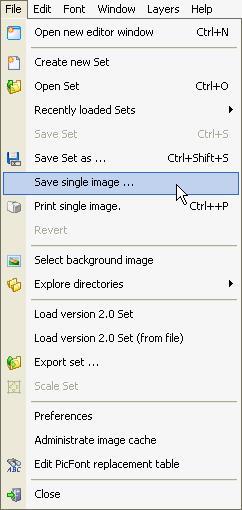 Fig. Saving a single picture The way the next dialog looks depends on whether you are working with a full DirectSmile licence or with a non-commercial DSM Designer version.