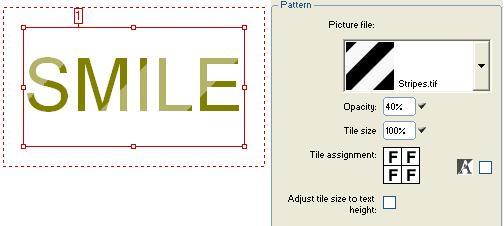 1.1.1.1.13 Opacity Settings The higher the value set, the more strongly the pattern will affect your personalisation.