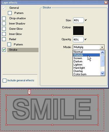 4.2.6.8 Stroke We can finish up the Layer Effects by introducing another simple function. You can trace the contour of your personalisation.