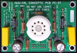 PC-2T PC-2T is an optional Active Board. The input signal is DC coupled. This vacuum tube line stage preamplifier uses a single twin triode (5687 or equivalents) on the Active Board.
