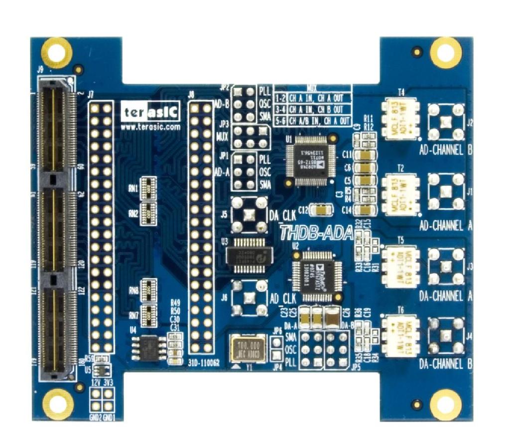 Chapter 1 About the Kit The THDB_ADA (ADA) daughter board is designed to provide DSP solution on DE series and Cyclone III Starter Kit, or other boards with HSMC or GPIO interface.
