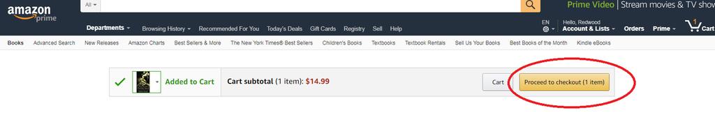 4. Select Proceed to checkout and make sure quantity is 1. 5.