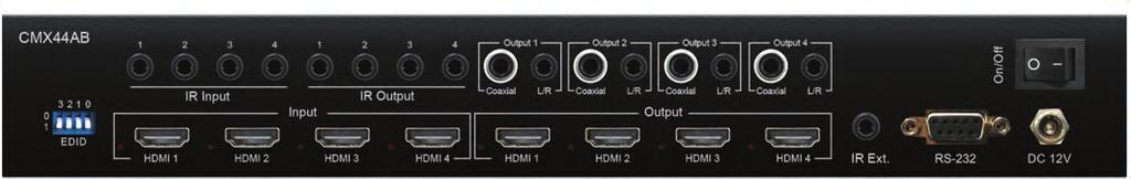 all known MI audio formats including Dolby g Web interface module for control and configuration of True, Dolby Atmos, Dolby Digital Plus and DTS- the Matrix C MX44A B - 4K MI Mat r i x Master Audio