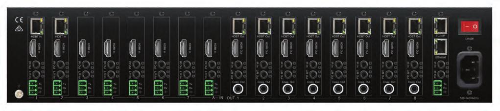 2, independent audio routing, g Supports (Power over BaseT ) to power compatible g Simultaneous BaseT and MI outputs to allow simultaneous BaseT /MI outputs, BaseT input module/s, Bi-directional IR