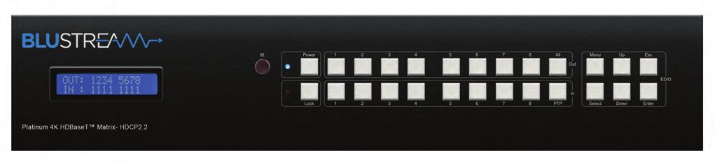 The matrix series also provides RS-232 pass through to enable seamless 3rd party control integration, and a web interface g Features independent 24x16 audio matrix module for control and