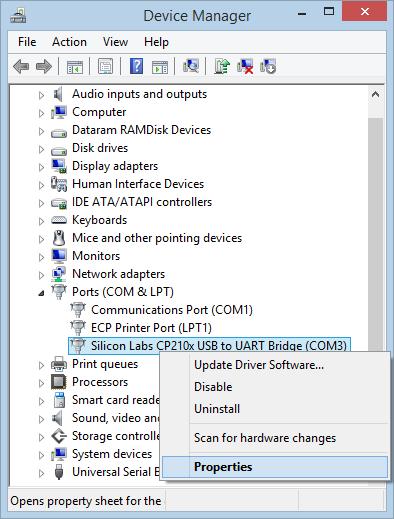 Installation and configuration - 8 Figure 3-4: Device Manager with recognized COM port device Figure 3-5: Virtual COM port settings 3.2.
