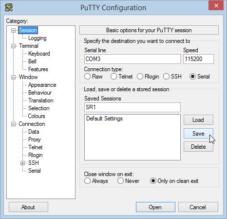 2 Access to the receiver UI with PuTTY To name a few features of the UI of the receiver, it allows to check and edit its satelliteconfiguration, IP-settings of the Ethernet-ports and to monitor