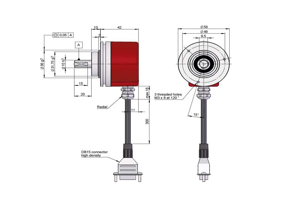 SINGLETURN ABSOLUT ENCODER Singleturn resolution up to 17 bits Protection class IP65 according to DIN 40050 Solid shaft SMRS 10 TIPO SHAFT FLANGE CONNECTION CONFIG.