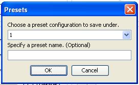 Control via Ethernet Presets Control An active numerical preset button, as well as a preset name, input and output resolution information, indicate that a preset has been saved.