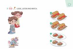 With books open at page 24, draw pupils attention to Activity 12. Pointing to each item in the sequence, elicit pupils identification of objects. Ask, What s this? [It s some ham/cheese/bread.