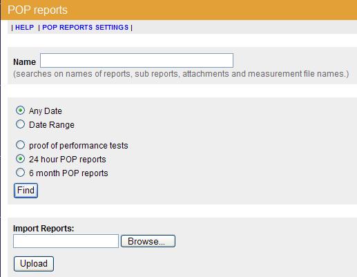 Report is saved to database and 24 hour details page is displayed. 24 Hour POP Report Features Licensed Version 1. Search 24 hour POP Report a) In left panel, click on POP reports link.