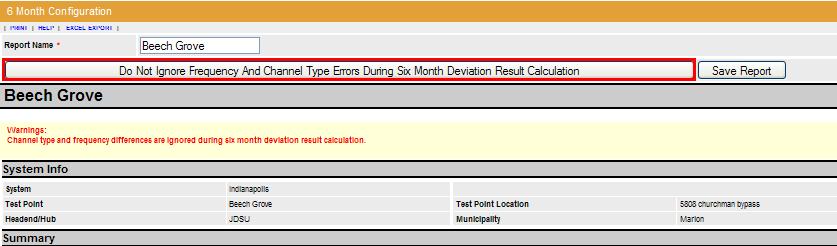 The report is refreshed without ignoring frequency or channel type errors during 6 Month deviation status calculation.