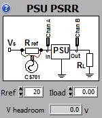Useful values are 20-50 ohms. Using the CS701 PSU PSRR - used to measure the Power Supply Rejection Ratio of power supplies.