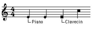 Staff Rules 01/11/2006 07:39 PM In the above example, we have defined that diamond head notes will be played on the Piano instrument, and square head notes will be played on the Clavecin