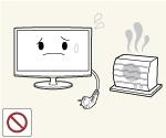 Otherwise, it may result in fire due to overheating of the wall outlet. Plug the power plug in firmly.