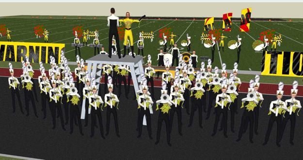 However, one member of the ensemble remains human and uninfected As the show comes to it final impact, the drum major either makes their way out onto the field, or the drill