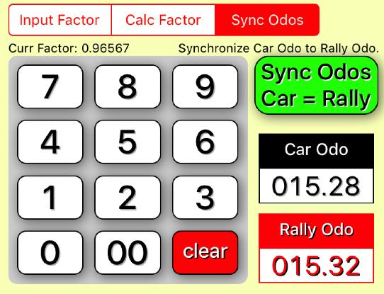 In this example, the Car Odo at the end of the Odometer Check leg was 6.47 miles. (Note: this option does not allow entries unless the Car Odo is at least 0.10.