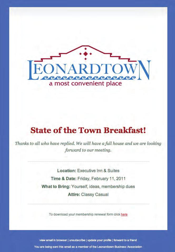 Print and Electronic Samples The next few pages contain examples of actual Leonardtown logo usage in various media: print