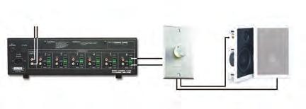 The 80 Watt Amplifier (40Watt Stereo Amplifier) offers in-room amplification for the system.