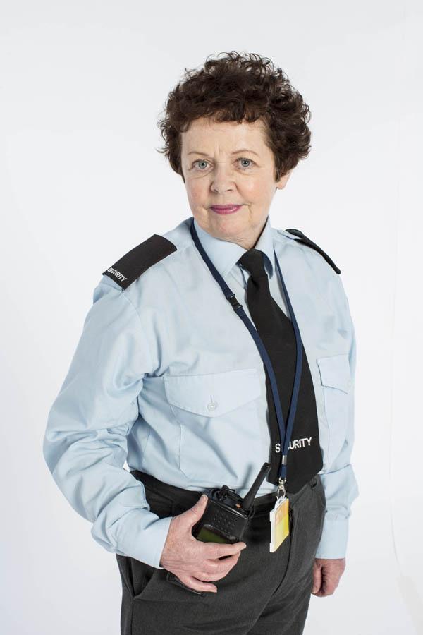 ANGELA CURRAN PLAYS JANETTE I play Janette, the Security Guard. She's the mother hen of the Job Centre, very down to earth, a no nonsense person but also very caring.