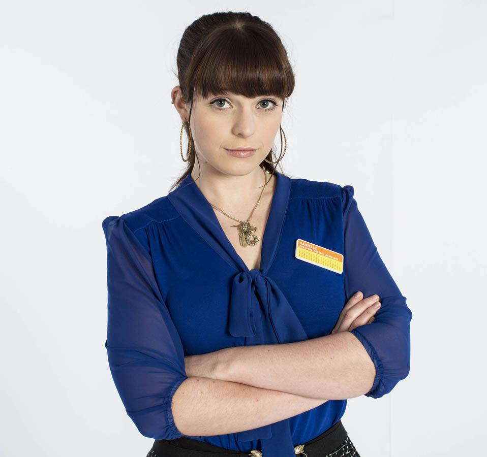TAMIA KARI PLAYS DANIELLE Danielle has just returned to work at the job centre after having a baby. She's come back earlier than expected because she's been really bored at home.
