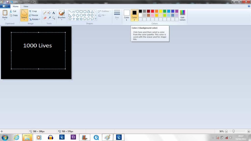 Moving an object in Paint: Locate the selection button and choose a shape from the drop-down menu. Drag or draw the selection marquee round the area you wish to move.