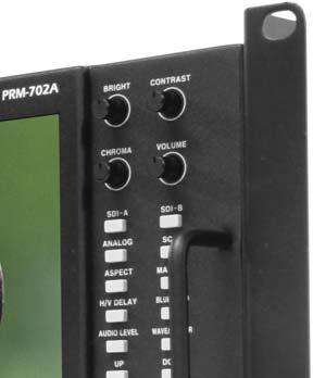 PRM702A features two 7 800x480 LED backlit LCD panels with 90 tilt range The 3RU