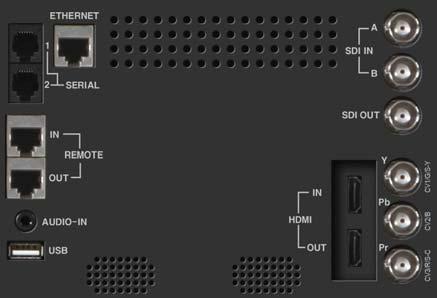 Connector Panel Dimensions (W x H x D) : 480x176x63 (mm)/188x69x24 (inch), 4RU, Weight : 41 kg/88 lbs Product Specifications LCD Number of Screens Input (1 Screen) Output (1 Screen) Analog Input