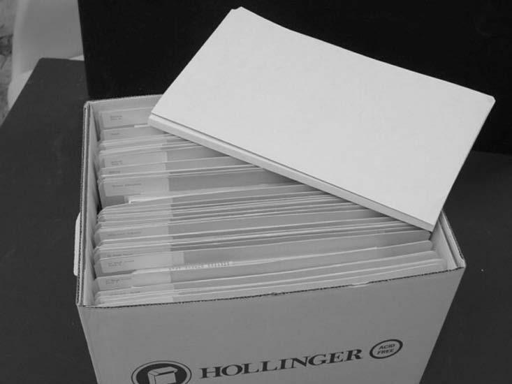 preservation Acid-free boxes (using acid-free folders for papers to be kept forever) are easy to use and to transport, but they do need appropriate shelving.