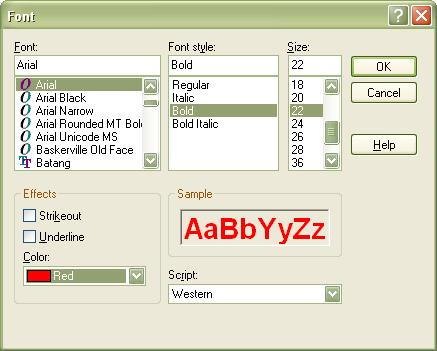 Every overlay item is associated with some options such as font, colour, alpha, blinking, etc. Overlay Items can be added, modified, deleted and redrawn.