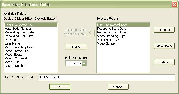 File Name Prefix (FNP) is used as the first part of the scheduled recording file name, the scheduled recording file name is usually formed as: FNPDateTime.