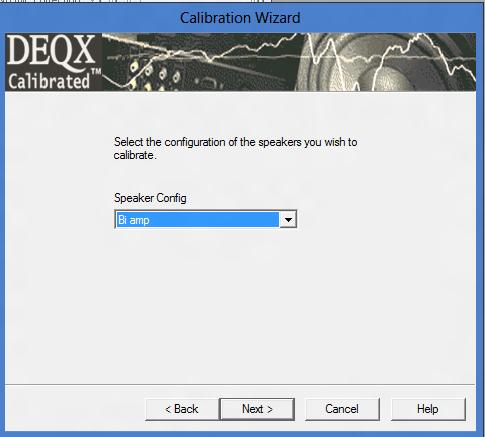 The second window gives you the option creating a new speaker calibration or loading an existing one.