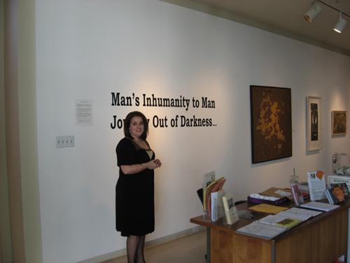 Three intensive months later, the exhibition, ultimately titled Man s Inhumanity to Man: Journey Out of Darkness.