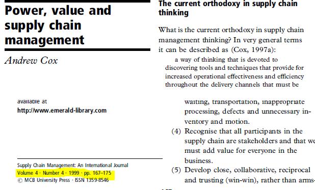 from the journal Supply Chain