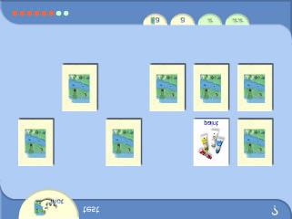 Screen 2.7 : Memory Activity Instructions : Click on the cards. If two cards are identical they disappear from the screen.
