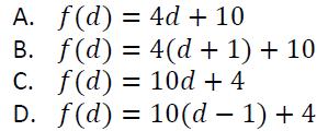 12. The first five terms in a pattern are shown below. If the pattern continues, which expression can be used to find the nth term? 13.